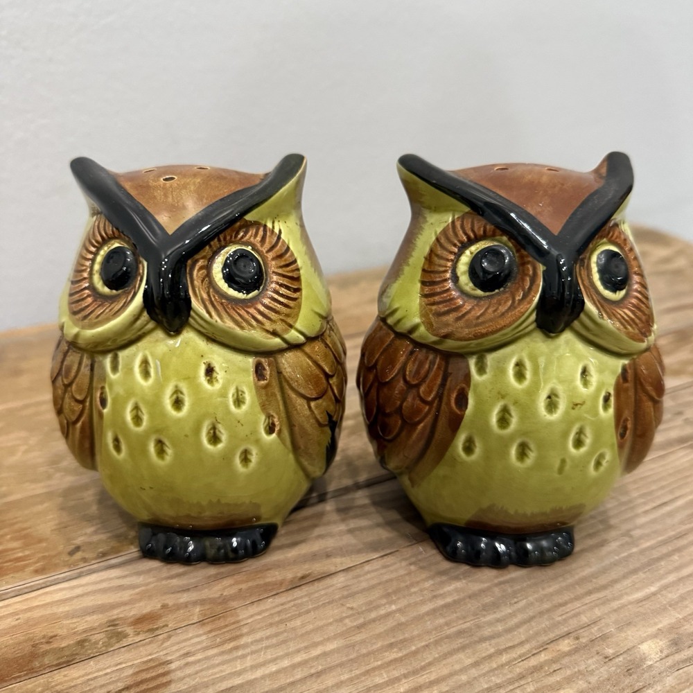 Vintage Lego Japan Model 4442 owl salt and pepper shakers - Picture 2 of 11